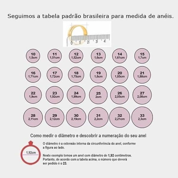 Anel Solitário Debutante 15 Anos ouro 18k - Imagem 7