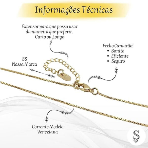 Colar Letra N Banhado a Ouro 18k - Imagem 4