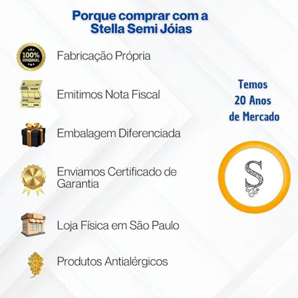 Colar Letra N Banhado a Ouro 18k - Imagem 5
