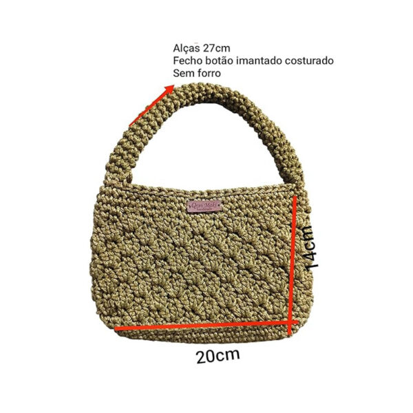 Bolsa de Crochê em fio náutico - Imagem 2