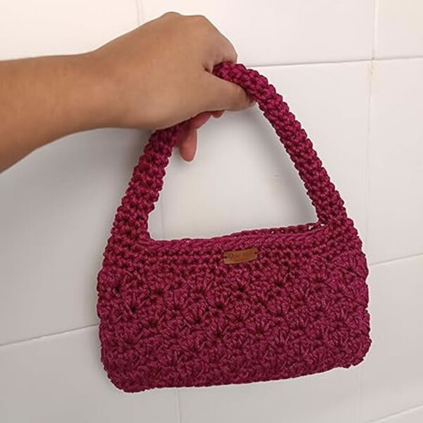 Bolsa de Crochê em fio náutico - Imagem 3