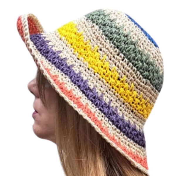Chapéu Bucket De Crochê Listrado Zra - Imagem 4