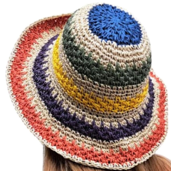 Chapéu Bucket De Crochê Listrado Zra - Imagem 5