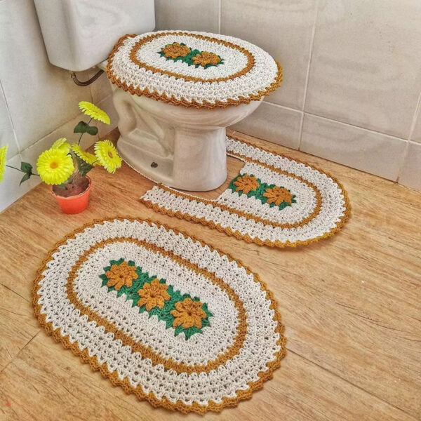 Tapete de Crochê para Banheiro - Imagem 3