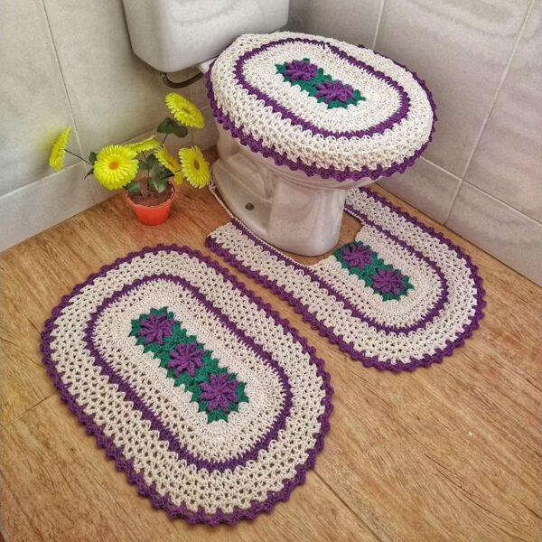 Tapete de Crochê para Banheiro - Imagem 5