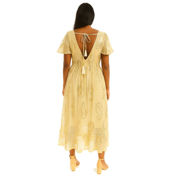 Vestido Indiano Amarelo - Imagem 3