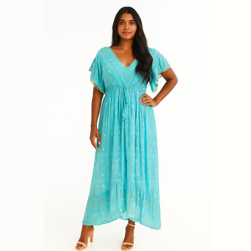 Vestido Indiano Azul