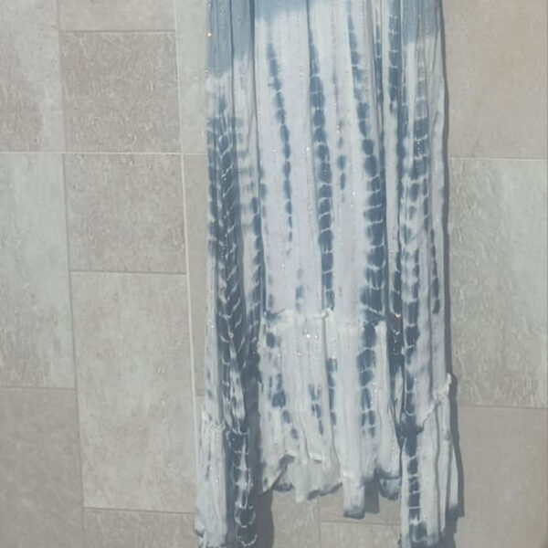 Vestido Indiano Preto, Cinza e Branco - Imagem 4
