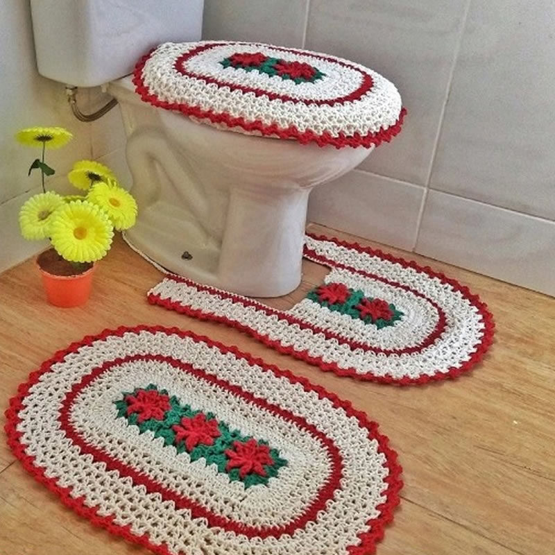 Tapete de Crochê para Banheiro